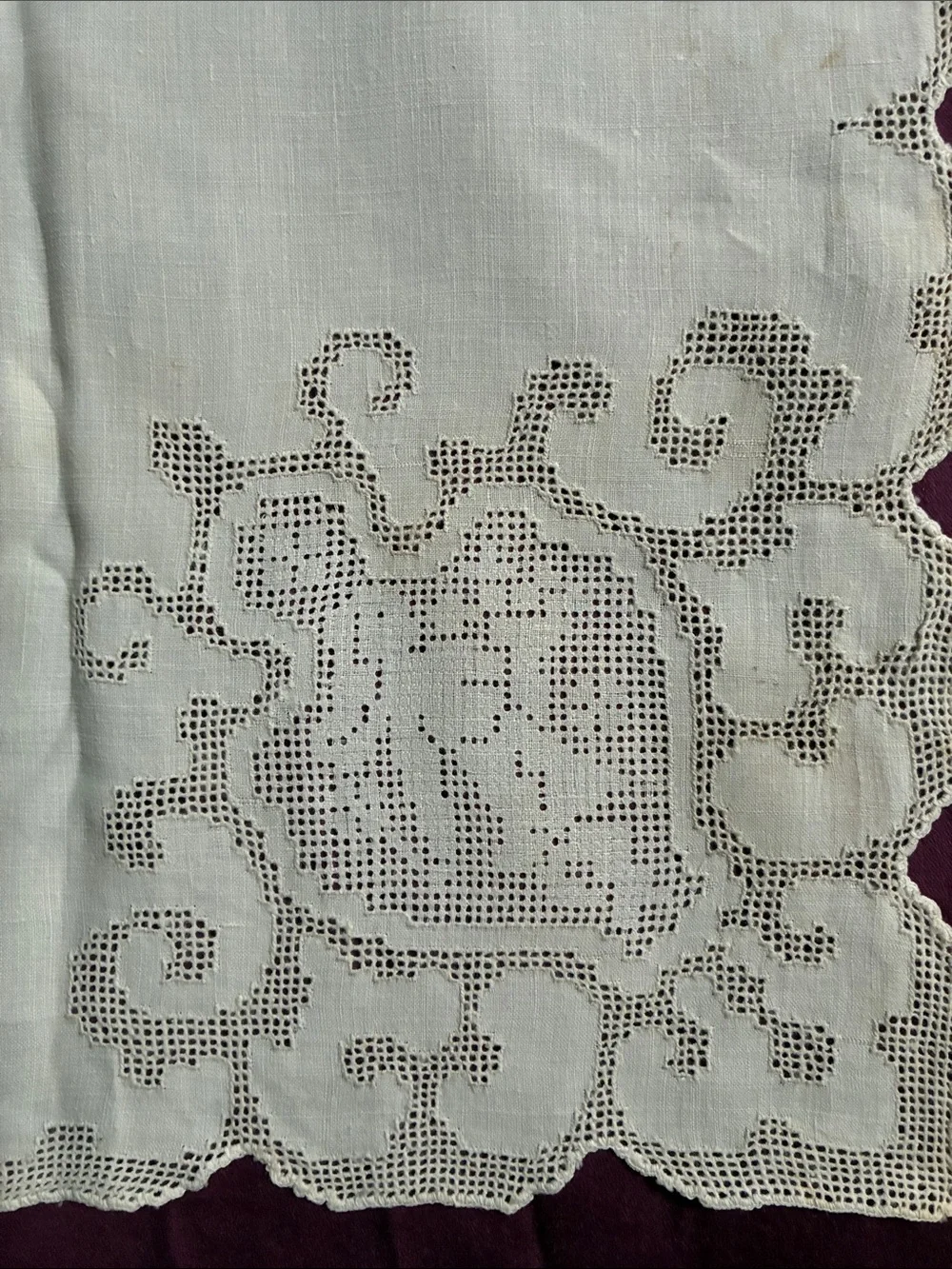 12 antique linen napkins 23” square
